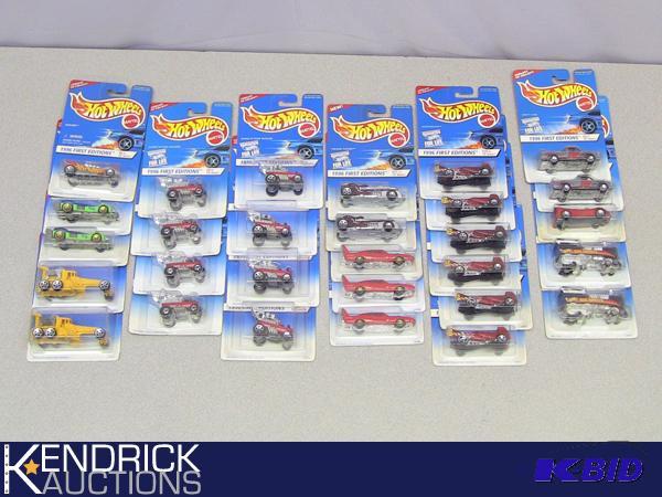 lot 14 image: 29 New Hot Wheels 1996 First Editions Blister Packs