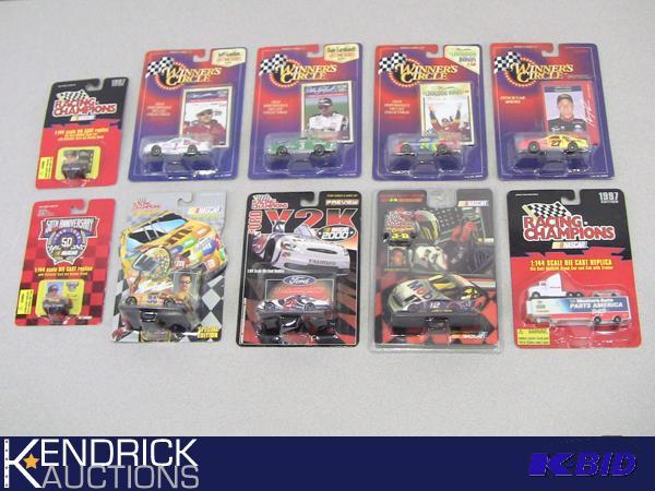 lot 17 image: 10 Winners Circle, and Racing Champions Die Cast Car Blister Packs