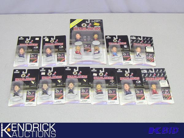 lot 44 image: 11 New in the Package 1996 and 1997 Starting Lineup NHL Headliners Bobbleheads