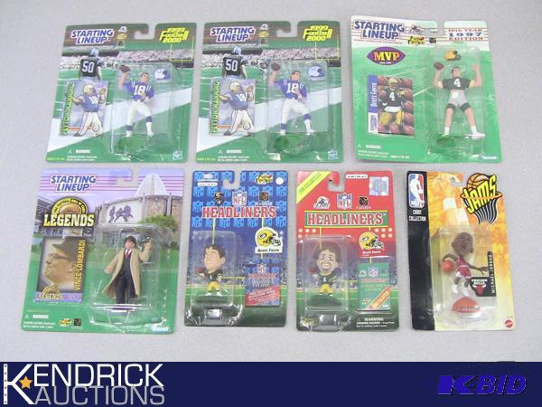 lot 48 image: 7 New in the Package Starting Lineup Action Figures, and Bobbleheads