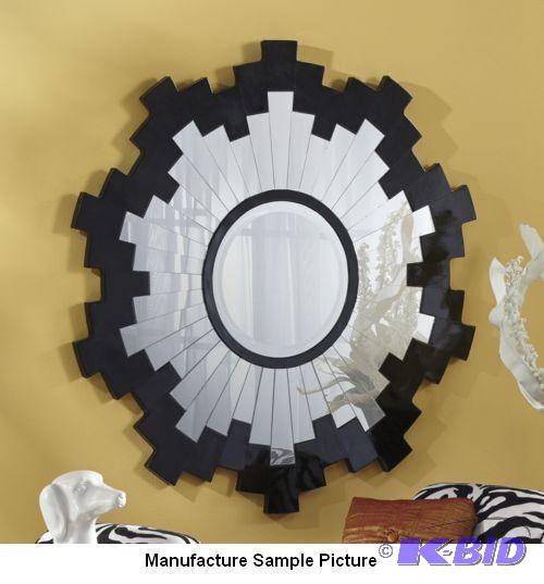 Black Flare Mirror - Radiating panels of mirr...