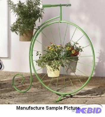 Lime Green Bicycle Plant Stand - Square back ...