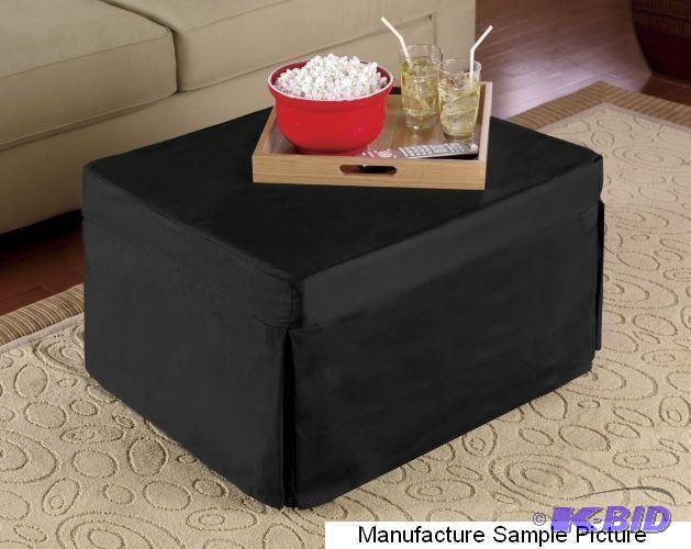 Folding Sleeper Ottoman - Has black slip cove...