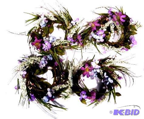 Candle Wreaths -Comes with a set of 4 -Purple...