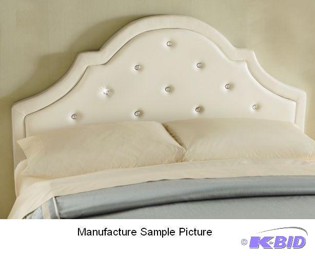 White and Crystal Full Size Headboard - The a...