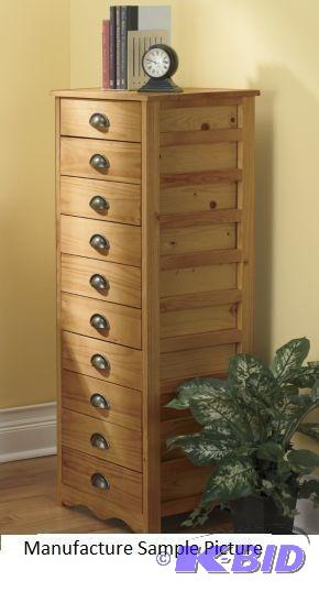 Pine Ten Drawer Taboret Cabinet - Solid Wood ...
