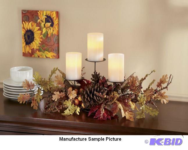 Fall Floral Arrangement -&nbspThree metal ca...