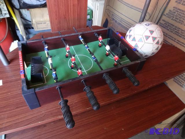lot 48 image: Mini Foosball Table, No Ball. Soccer Ball...