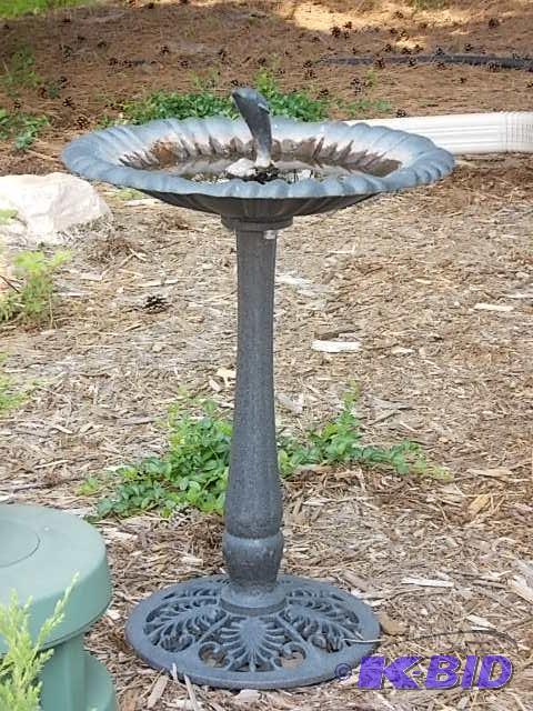 Dolphin Iron Bird Bath...