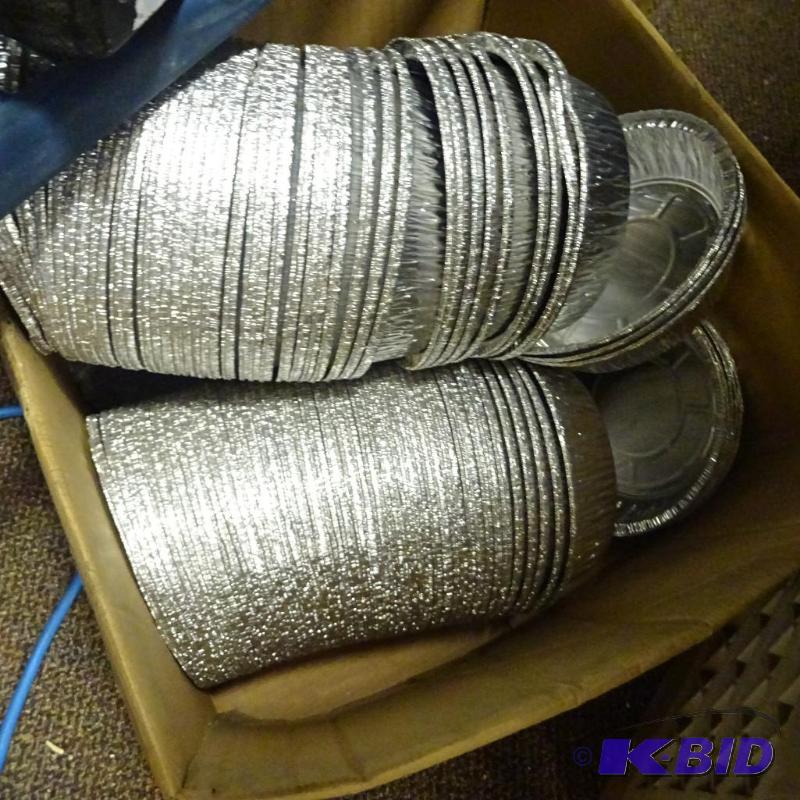 lot 127 image: Large lot of aluminum round to go pans...