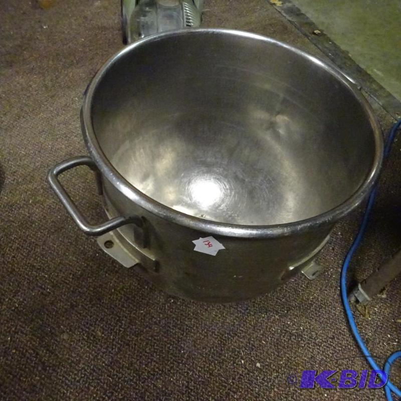 lot 134 image: 17" commercial mixer bowl....