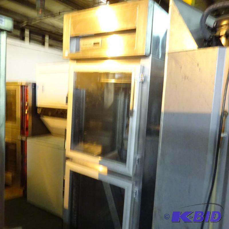 lot 16 image: Delfield fridge. 2 glass doors on front and b...