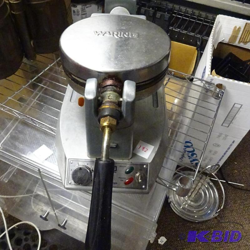 lot 182 image: Waring commercial belgian waffle maker...