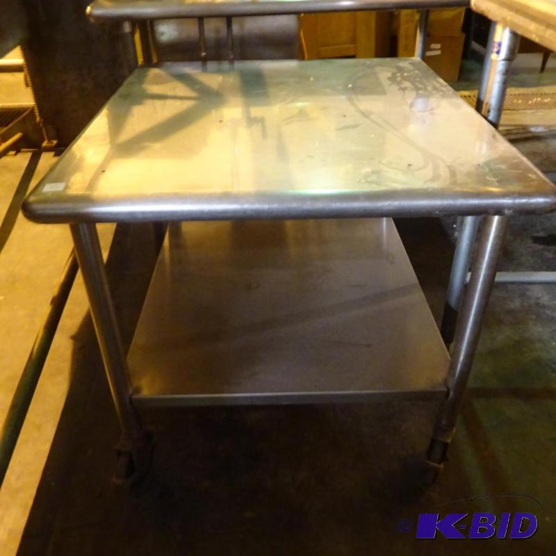 lot 5 image: 36 x 32 stainless equipment stand...