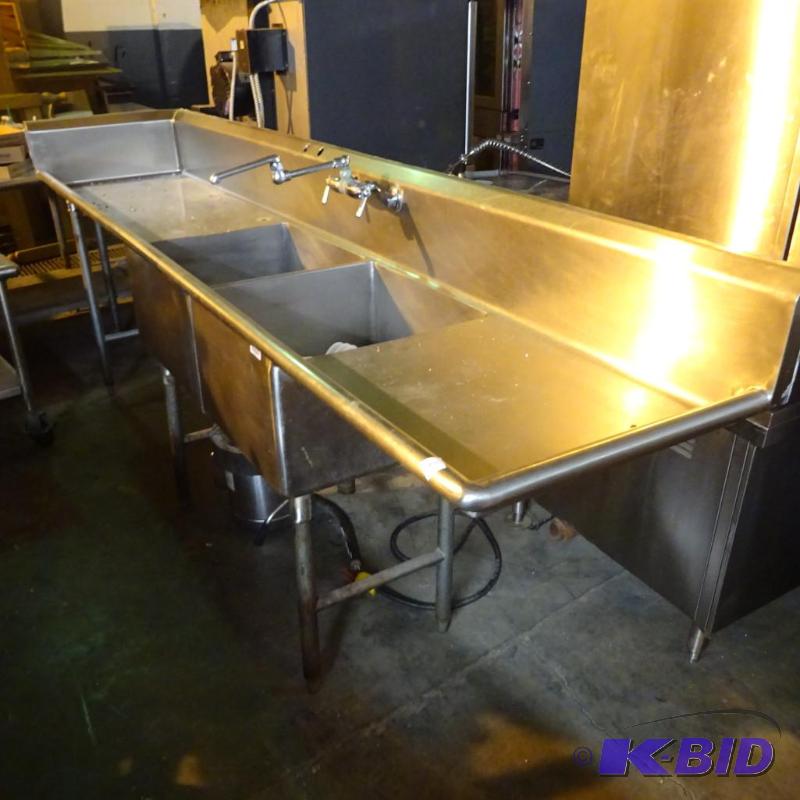 lot 6 image: 2 basin stainless sink. Left and right wing. ...