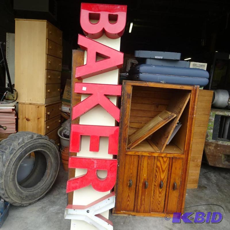 lot 64 image: Bakey sign. Missing the Y cover...
