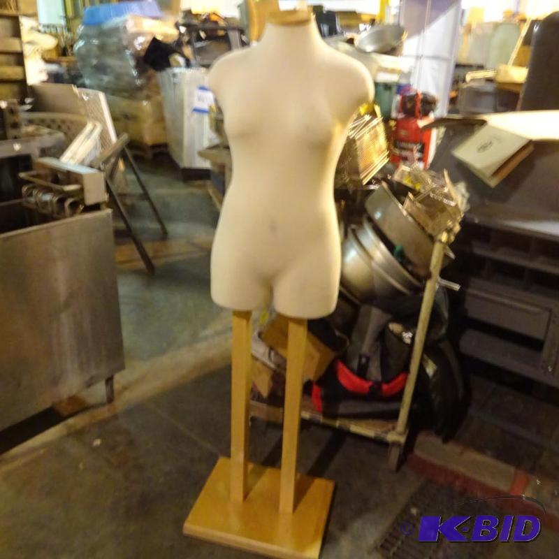 lot 68 image: Store display manequin. Wood frame...