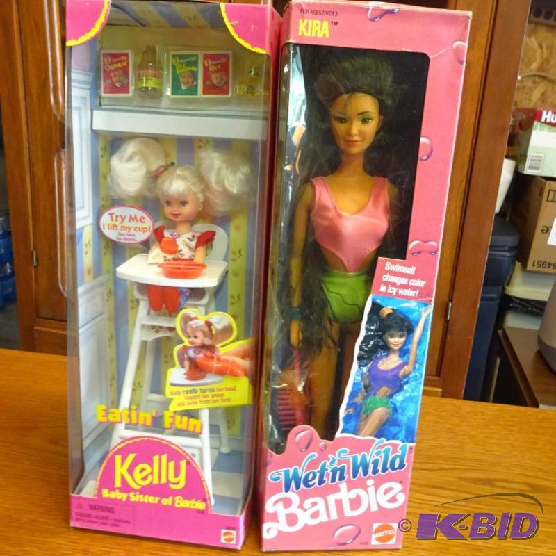 lot 105 image: Wet n Wild Barbie, Kelly baby sister barbie...