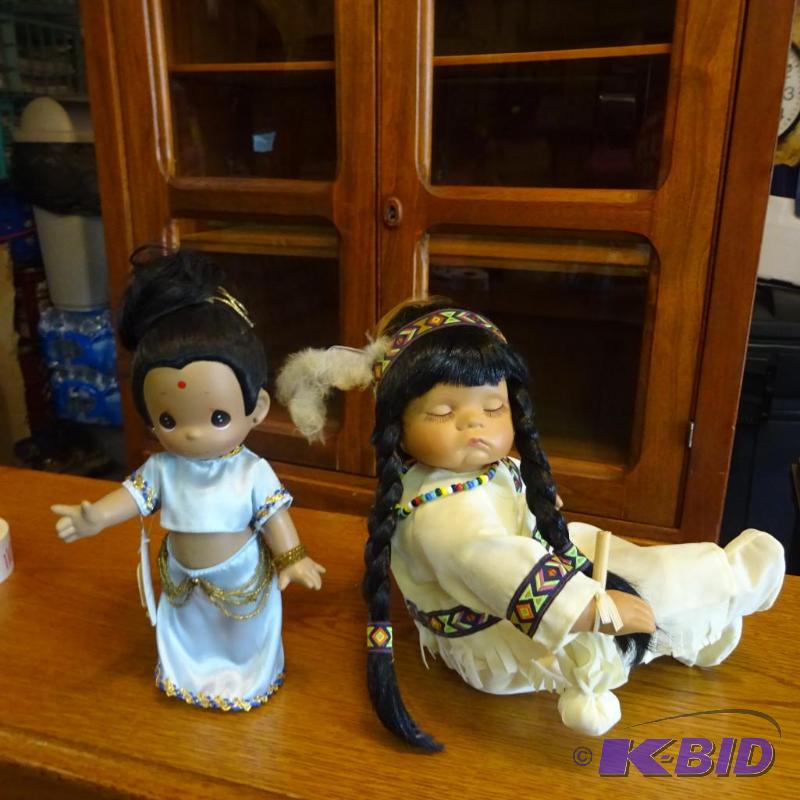 lot 108 image: Precious Moments Doll. Native American Doll...