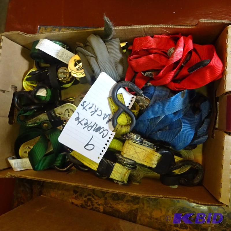 lot 120 image: 9 complete ratchet straps...