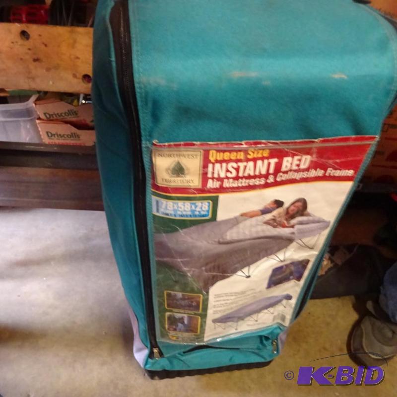 lot 214 image: Downy air bed, queen. Timber creek air pump. ...