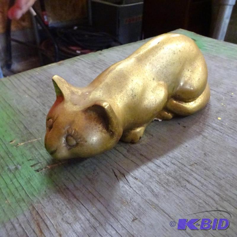 lot 251A image: Large brass cat...