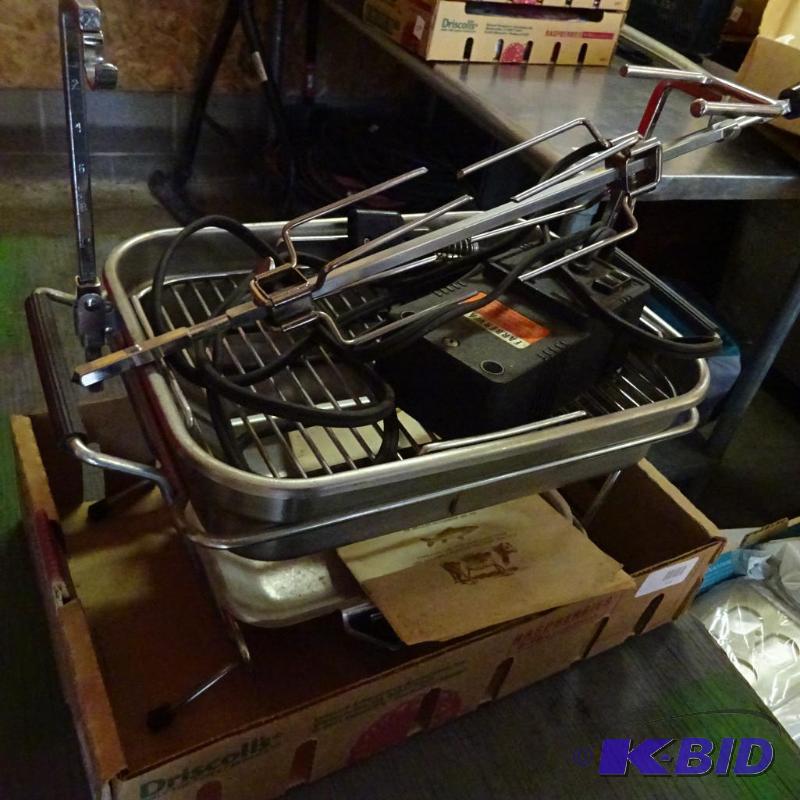 lot 259 image: faberware. Open hearth rotisserie cooker...