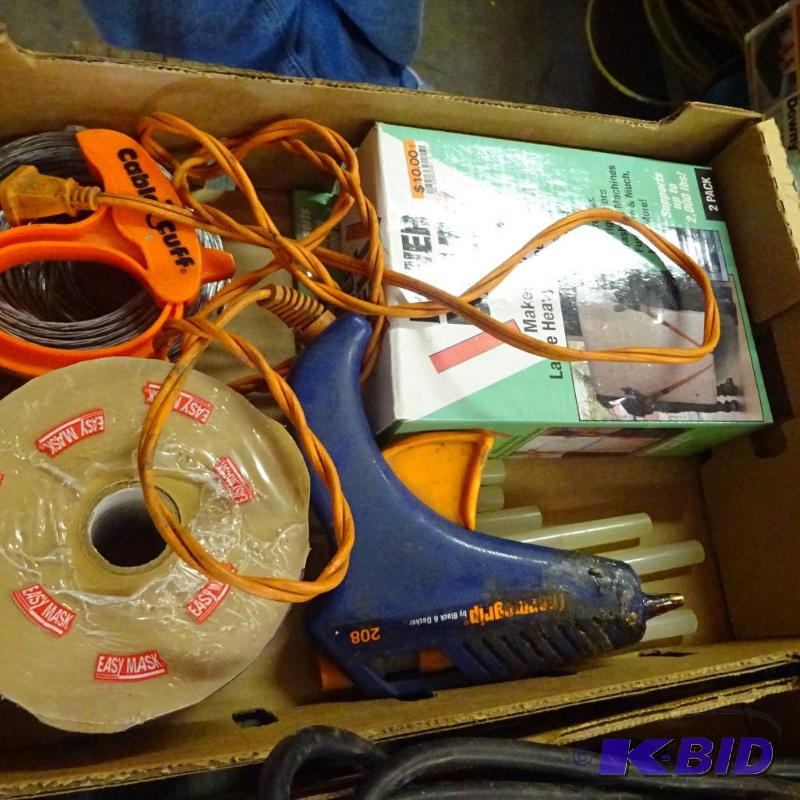 lot 267 image: power belt. Glue gun. Works. Picture wire. Pa...