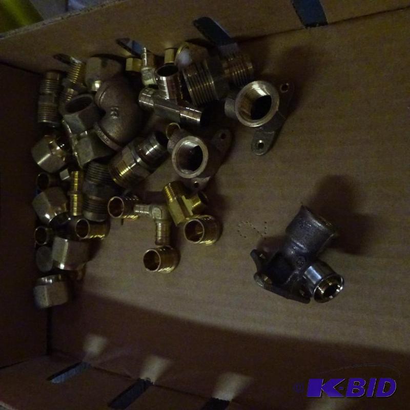 lot 269 image: misc. brass fittings...