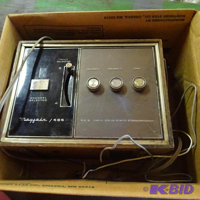 lot 296 image: may fair vintage 484. 4 and 8 track solid sta...