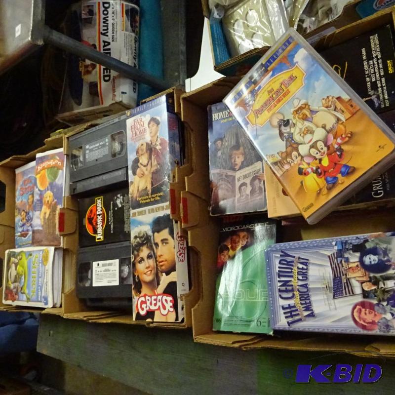 lot 311 image: 3 flats of misc VHS tapes...