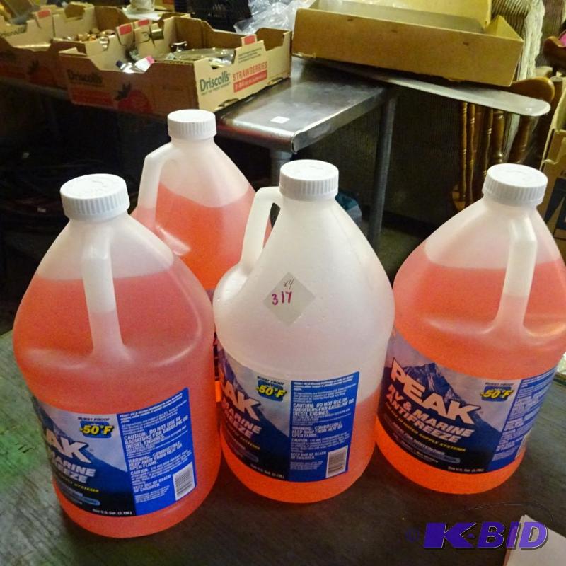 lot 317 image: 3 12 gals. Of RV anti freeze...