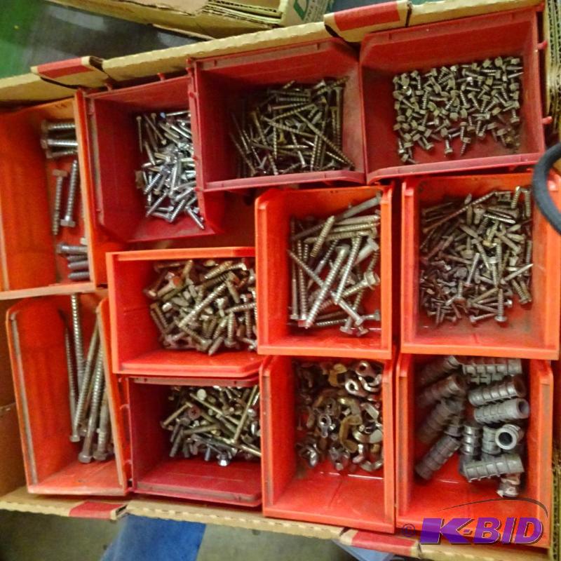 lot 322 image: 11 Bins of Misc screwa...