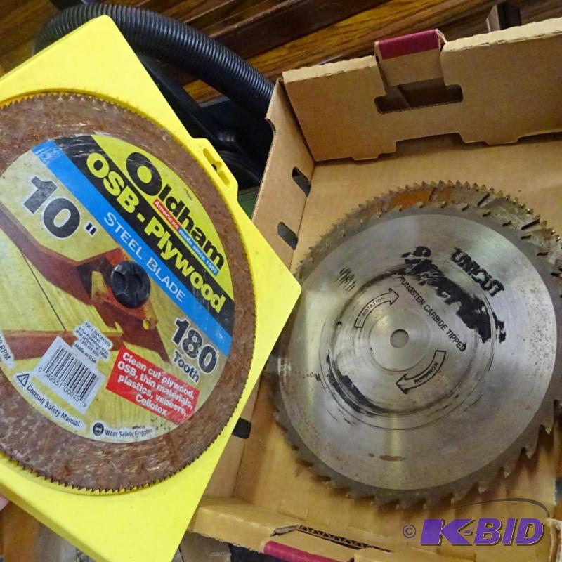 lot 344 image: misc saw blades, mostly 10"...