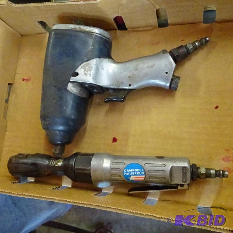 lot 352 image: 12 air impact. 38 air ratchet...