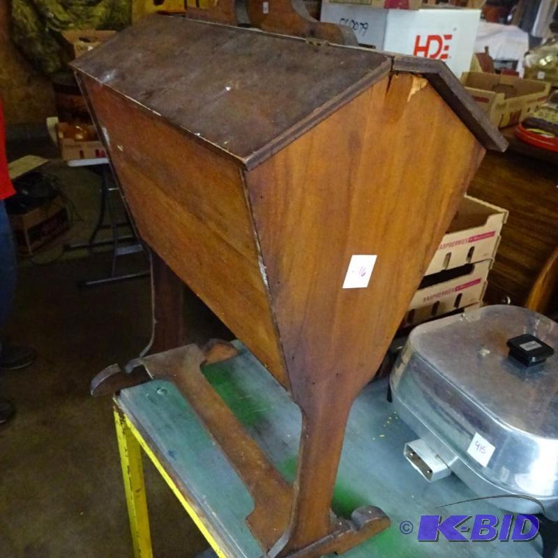 lot 416 image: wood magazine rack...