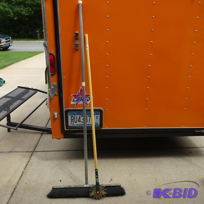 lot 420 image: Push broom and lawn edger...