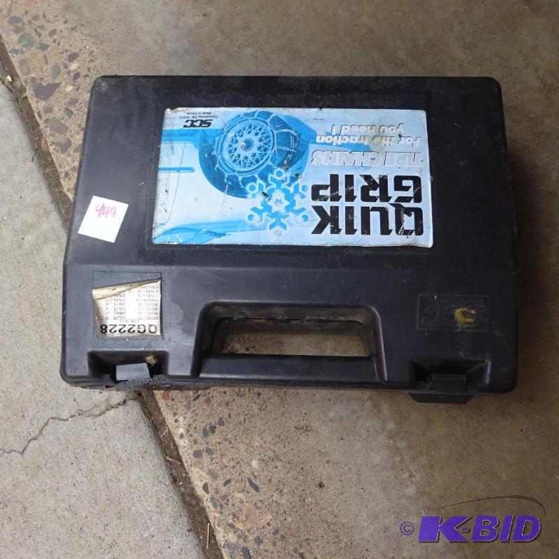 lot 449 image: quick grip tire chains. 15" to 20"...
