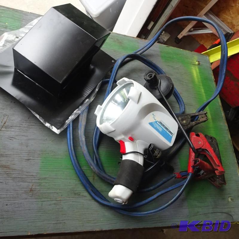 lot 471 image: Jumper cables. Dryer vent. Spot light unteste...