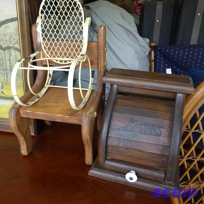 lot 486 image: recipe holder. Mini plant holder rocking chai...