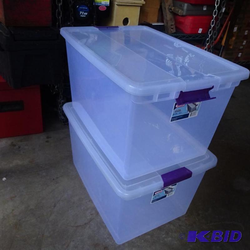 lot 487 image: 66 Qt sterilite totes. Qty 2...