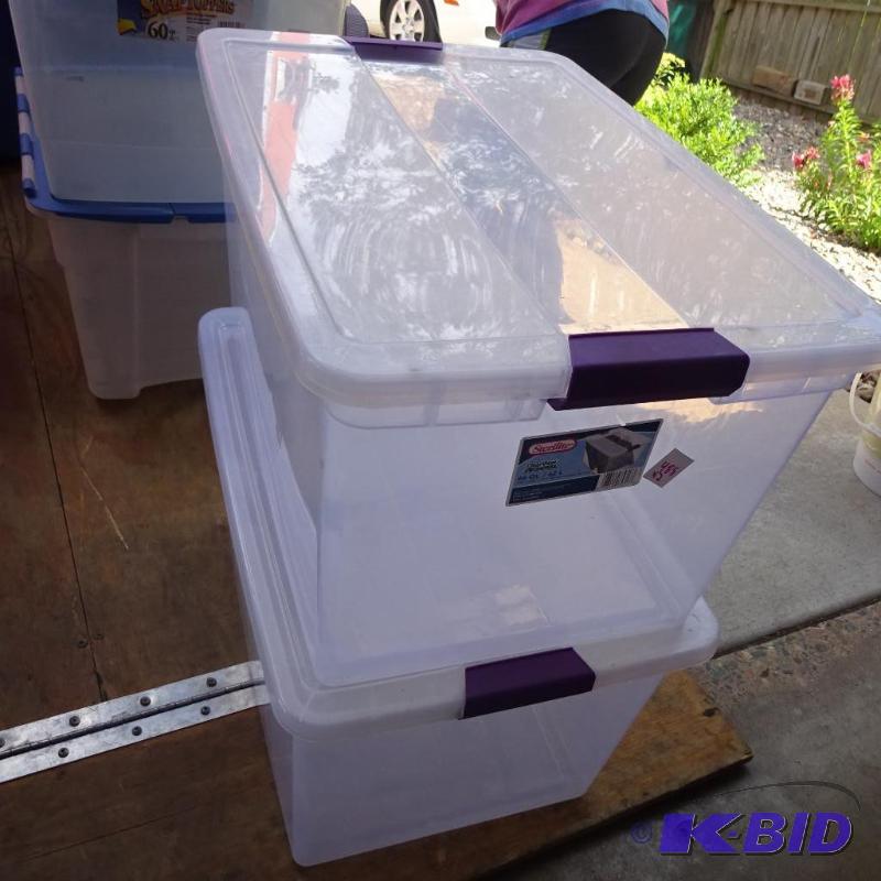 lot 488 image: 66 Qt sterilite totes. Qty 2...