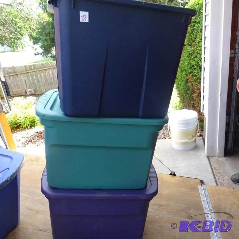 lot 492 image: 73 ct storage totes Qty 3...