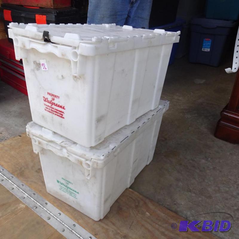 lot 495 image: 2 storage totes...