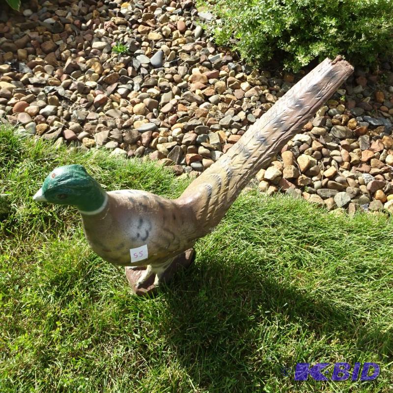 lot 55 image: concrete lawn ornament Pheasant...