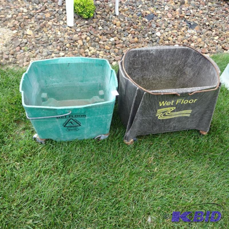 lot 59 image: 2 mop buckets...