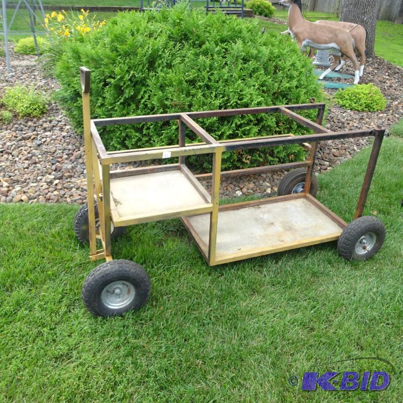 lot 61 image: lawn and garden cart 48x28x27...