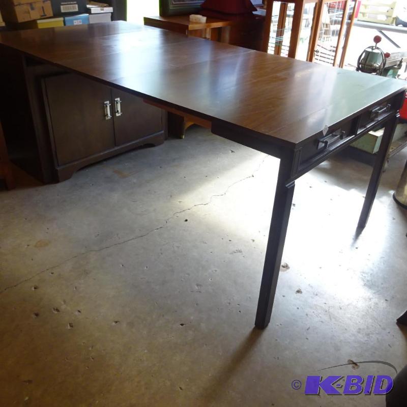 lot 73 image: Compact table storage chest. 80X40 table whe...