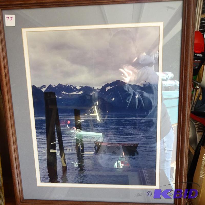 lot 77 image: framed photograph. 22x27 Bryan Snebcom...