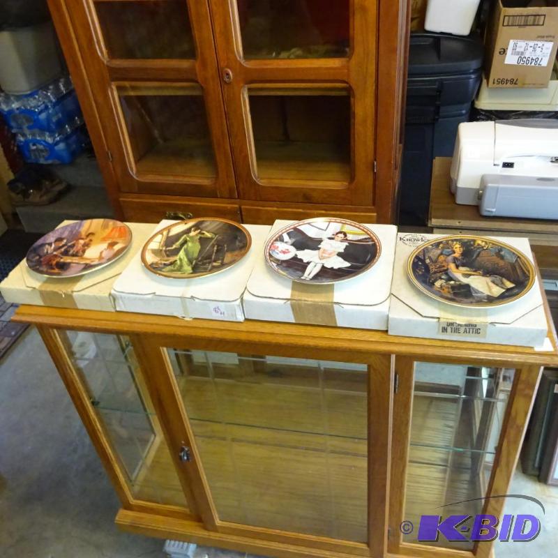 lot 84 image: 4 norman rockwell collector plates...